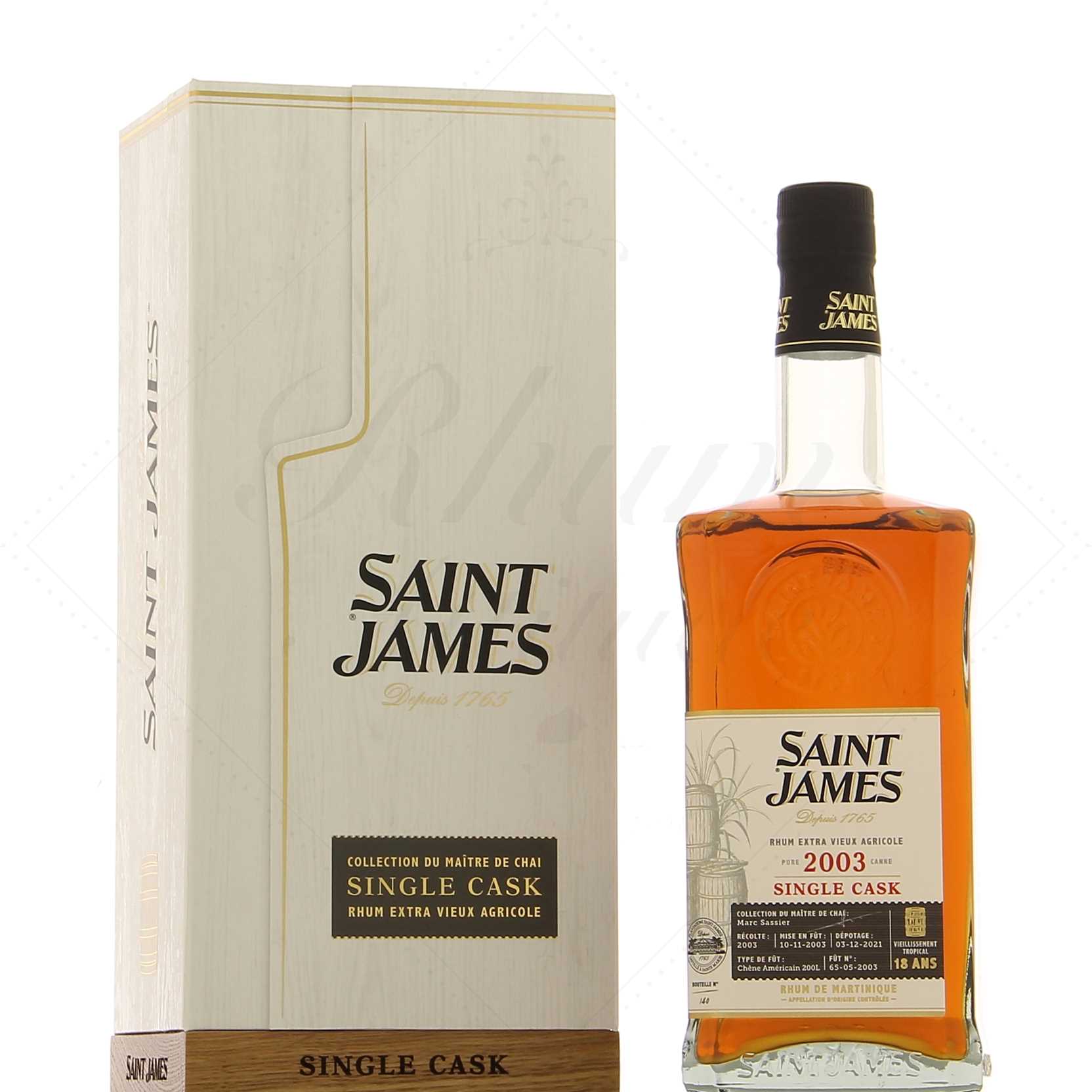 Saint-James – single casck – très vieux rhum agricole- martinique- 2003