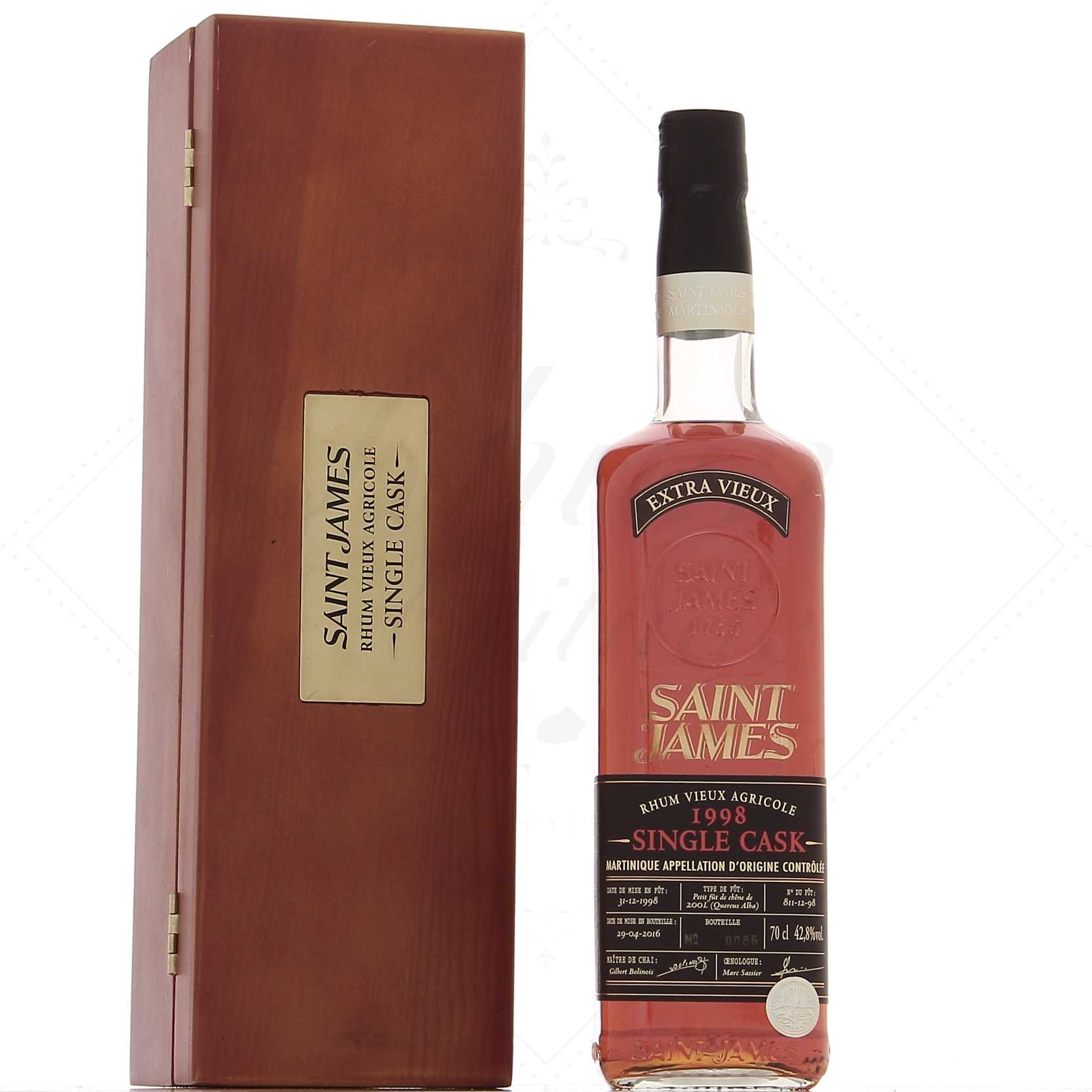 Saint-James – single casck- très vieux rhum agricole-martinique-1998-